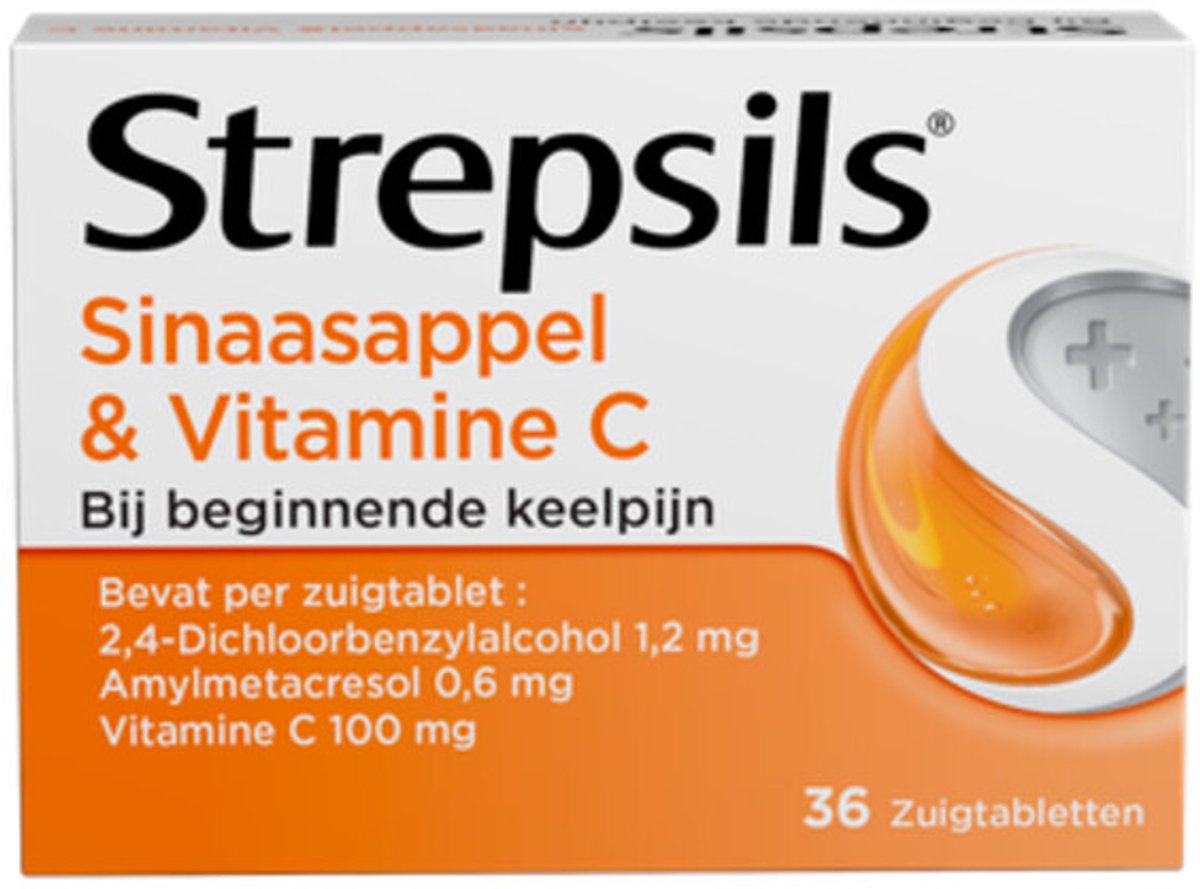 Strepsils Zuigtablet met Sinaasappel en Vitamine C