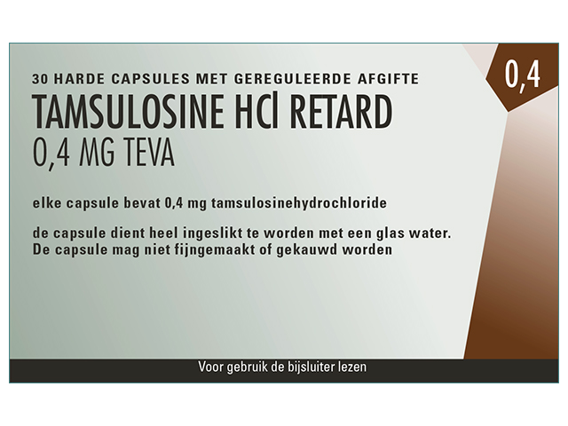 Tamsulosine Hcl Teva Retard Capsule Mga 0,4mg