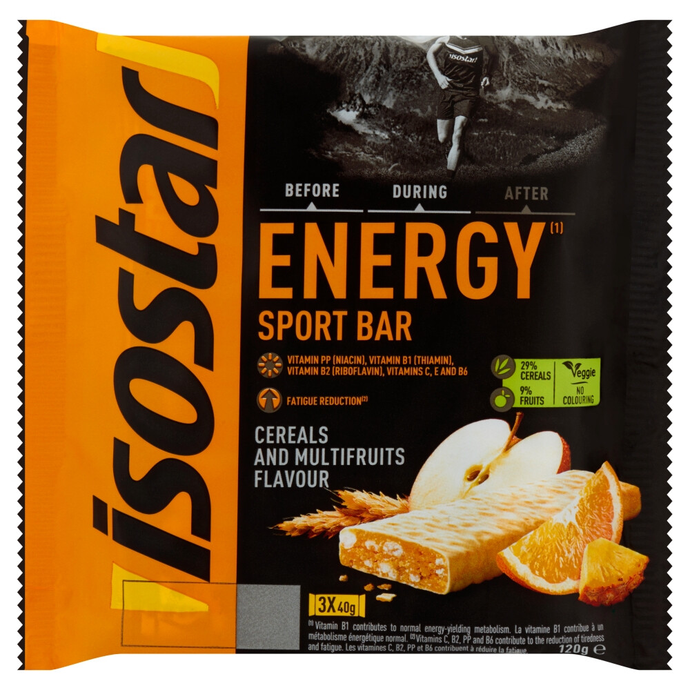 Vrijlating Belegering Kaal Isostar | Energy Sports Bar | Cereals & Multifruit | 3 X 40g | eFarma