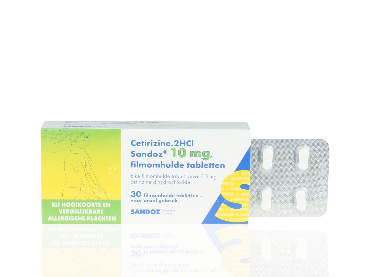 Cetirizine Dihcl Sandoz Tablet Filmomhuld 10mg