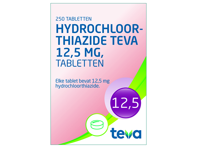 Hydrochloorthiazide Teva Tablet 12,5mg