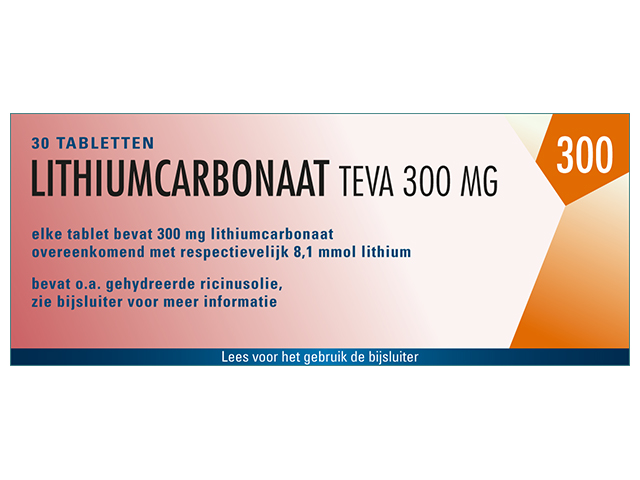Lithiumcarbonaat Teva Tablet 300mg