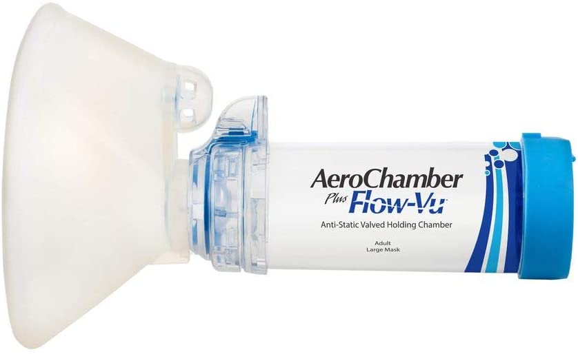 Aerochamber Plus Flow-Vu met Volwassenmasker Blauw