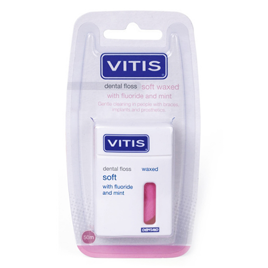 Vitis Floss Waxed Expanding Fluoride Mint