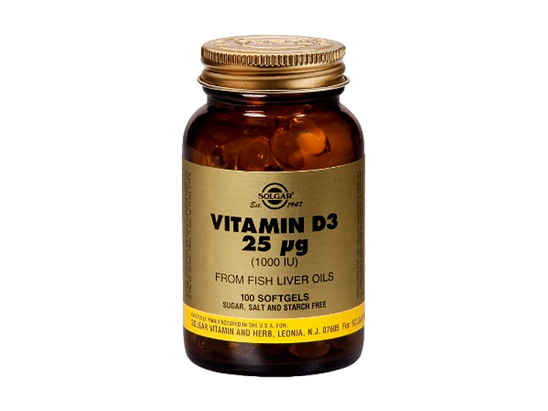 Solgar Vitamin D3 Softgel 25mcg 1000iu