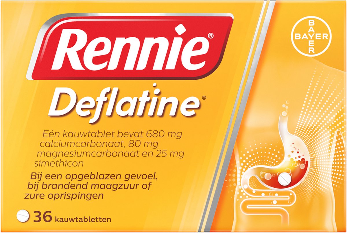 Rennie Deflatine Kauwtablet