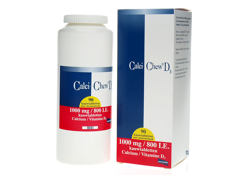 Calci Chew D3 Kauwtablet 1000mg/800ie