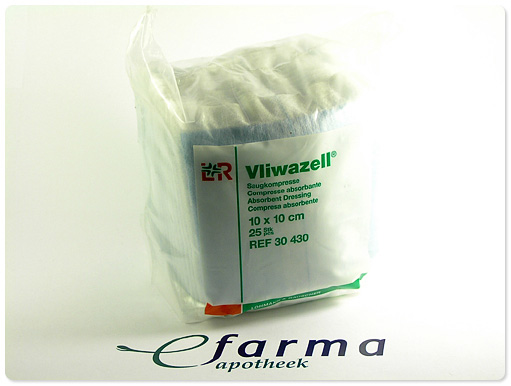 Vliwazell Absorberend Verband 10x10cm