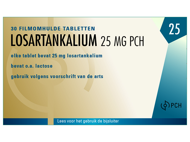 Losartan Kalium Pch Tablet Omhuld 25mg