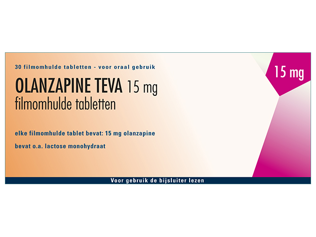 Olanzapine Teva Tablet Filmomhuld 15mg