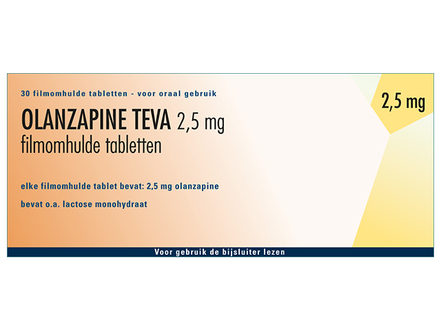Olanzapine Teva Tablet Filmomhuld 2,5mg