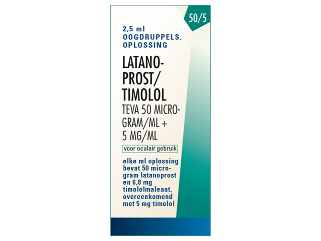 Latanoprost/Timolol Tev Oogdr 0,05/5mg/ml Fl 2,5ml