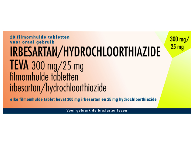 Irbesartan/Hct Teva Tablet Filmomhuld 300/25mg
