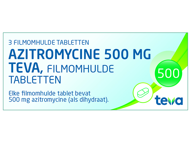 Azitromycine Teva Tablet Omhuld 500mg