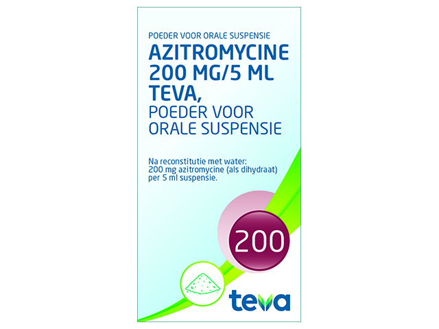 Azitromycine Teva Poeder Voor Suspensie 200mg/5ml
