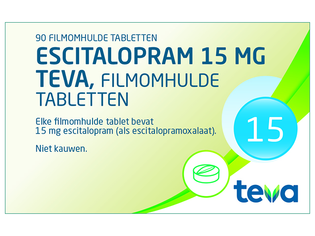 Escitalopram Teva Tablet Filmomhuld 15mg
