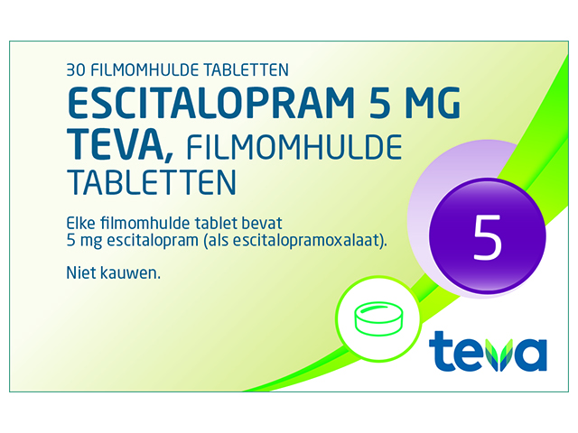 Escitalopram Teva Tablet Filmomhuld 5mg