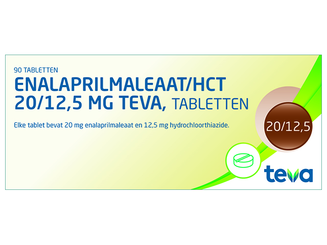 Enalapril/Hydrochloorthiazide Teva Tabl 20/12,5mg