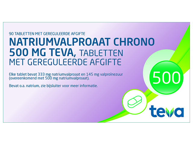 Product Natriumvalproaat Teva Chrono Tablet Mga 500mg