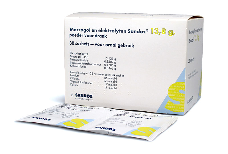 Macrogol en Elektr Sandoz Poeder V Drank In Sachet