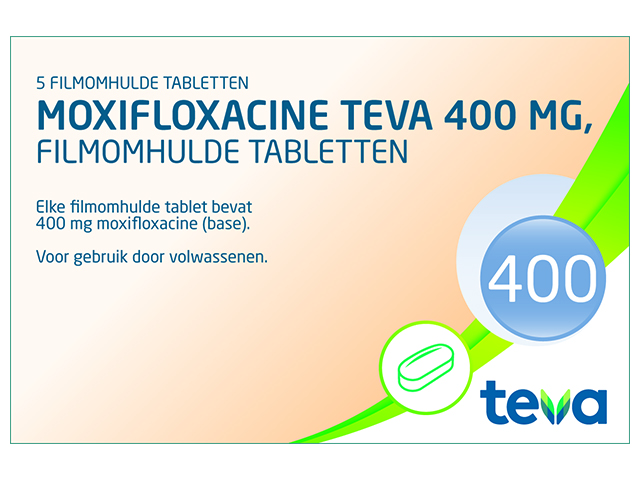 Moxifloxacine Teva Tablet Filmomhuld 400mg