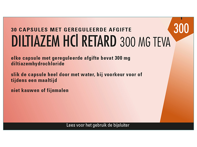 Diltiazem Hcl Teva Retard Capsule Mga 300mg