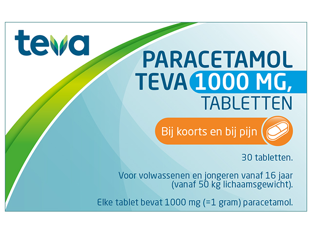 Paracetamol Teva Ovaal Tablet 1000mg Otc