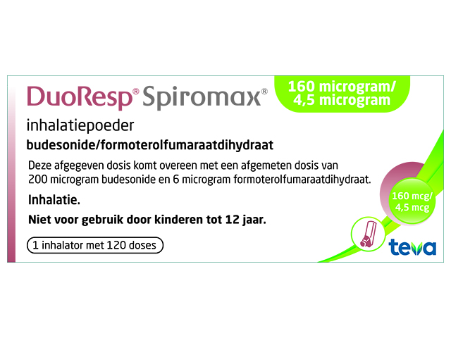 Duoresp Spiromax Inhpdr 160/4,5mcg 120do