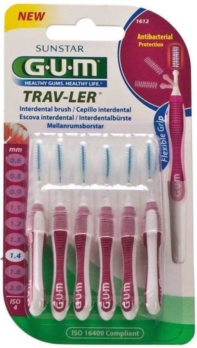 Gum Trav-Ler Brushes 1.4mm Eggplant