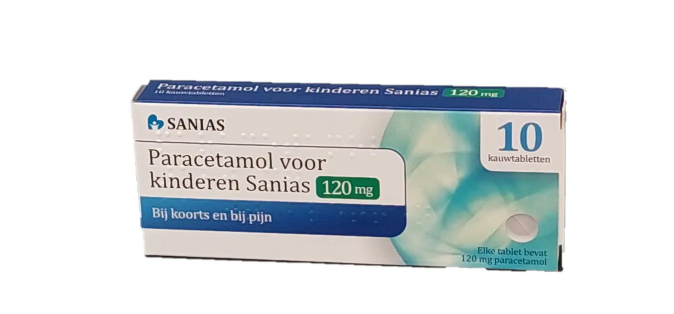 Paracetamol Sanias Voor Kind Kauwtablet 120mg
