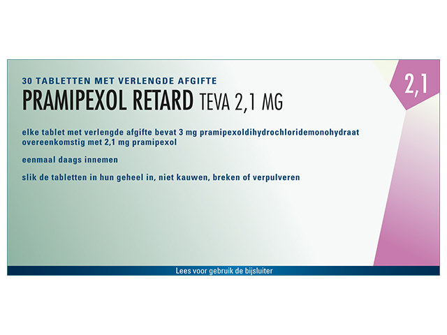 Pramipexol Teva Ret Tabl Mva 3mg (2,1mg Base)