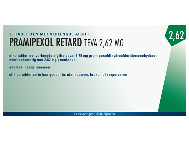 Pramipexol Teva Ret Tabl Mva 3,75mg (2,62mg Base)