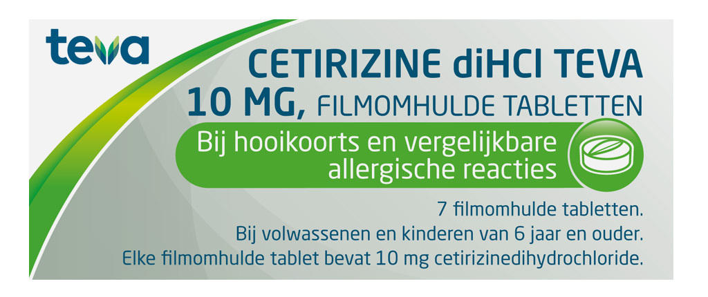 Cetirizine Dihcl Teva Tablet Filmomhuld 10mg
