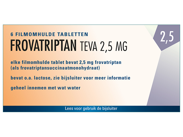 Frovatriptan Teva Tablet Filmomhuld 2,5mg