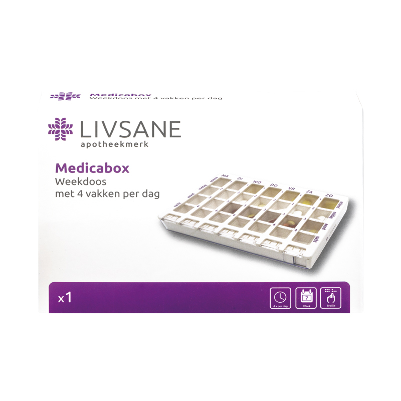 Medicabox Weekcass 7 Dagen 4vak Per Dag Livsane