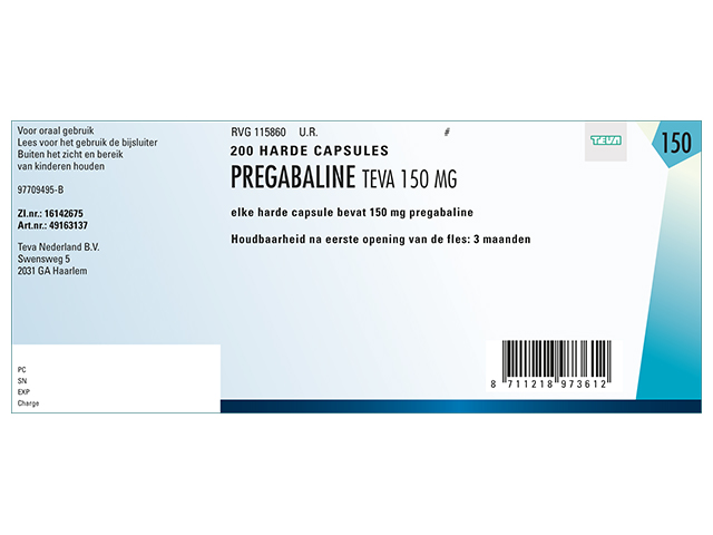 Pregabaline Teva Capsule 150mg