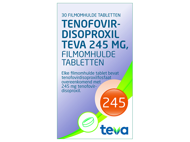 Tenofovirdisoproxil Teva Tablet Filmomhuld 245mg