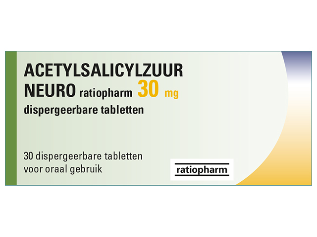 Acetylsalicylzuur Neuro Rp Disp Tablet 30mg