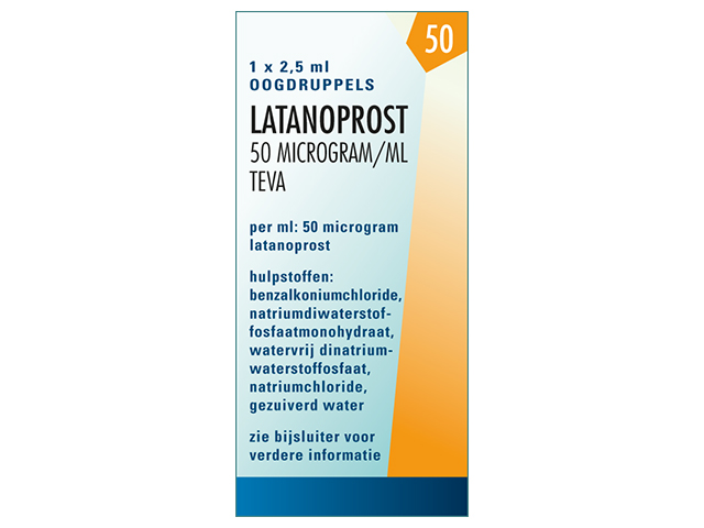 Latanoprost Teva Oogdruppels 50mcg/ml Flacon 2,5ml