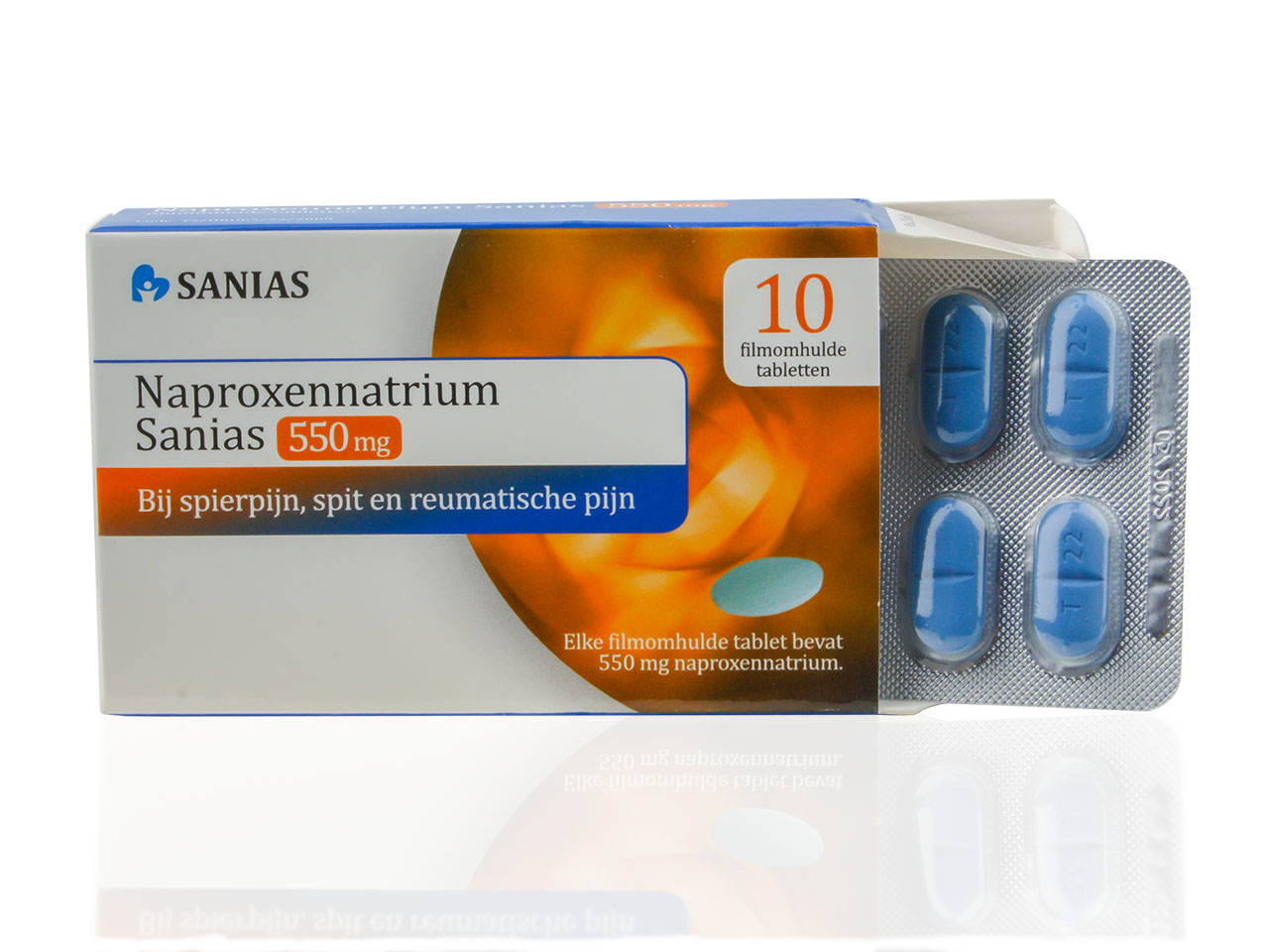 Naproxennatrium Sanias Tablet Filmomhuld 550mg