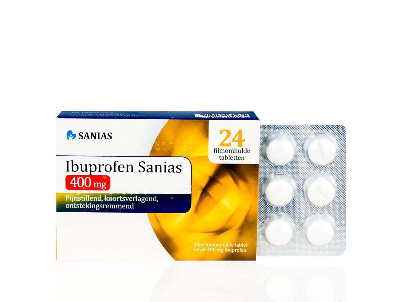 Ibuprofen Sanias Tablet Filmomhuld 400mg