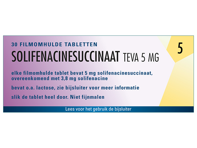 Solifenacinesuccinaat Teva Tablet Filmomhuld 5mg