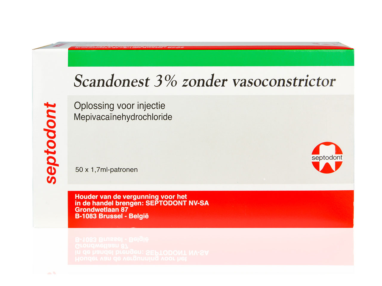 Scandonest Zndr Vasoconst Injvl 30mg/ml Patr 1,7ml