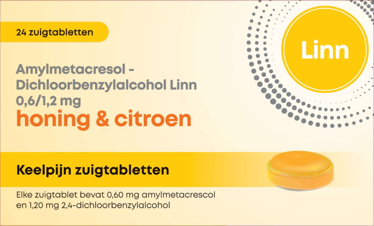 Linn Keelpijn Zuigtabletten Honing&Citroen