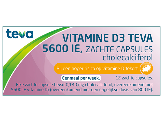 Vitamine D3 Teva Capsule 5600ie