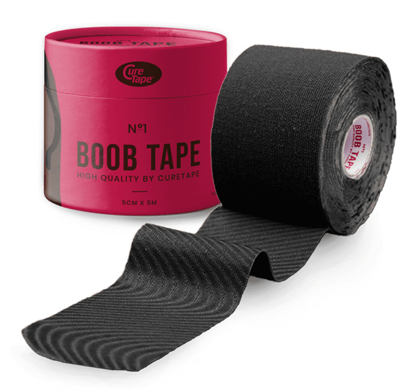Boobtape No 1 Incl. Nipple Covers - 5cm X 5m Black