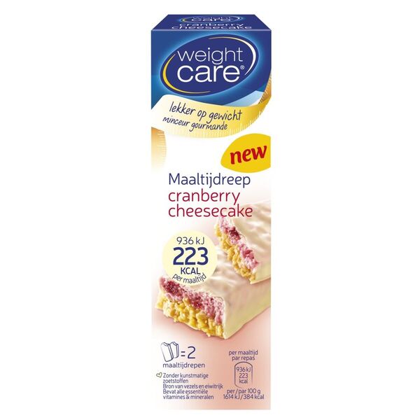Weight Care 12uurtje Maaltijdreep Cranberry & Cheesecake
