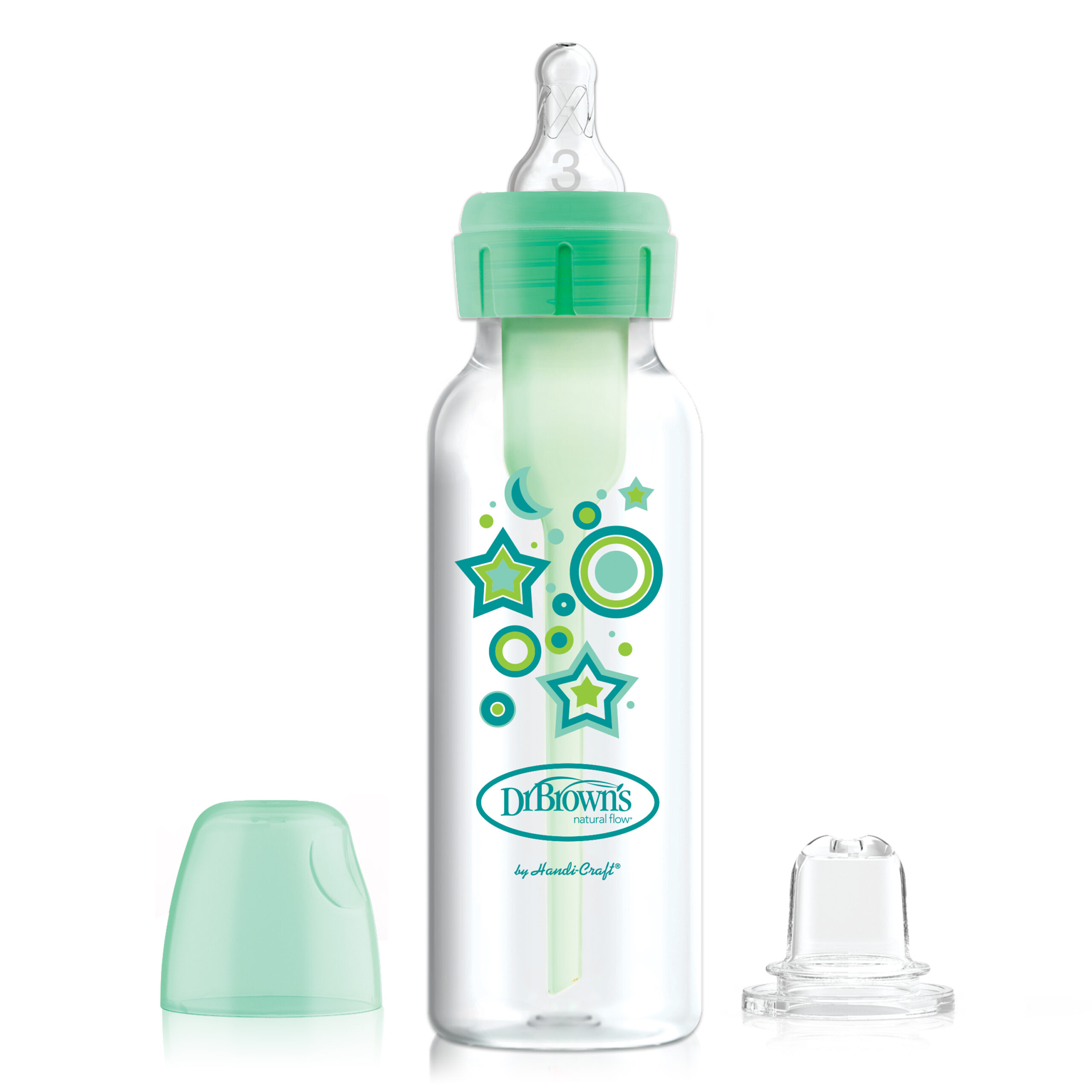 Dr Brown'S Options+ Overgangsfles Smalle Hals Groen 250 ml