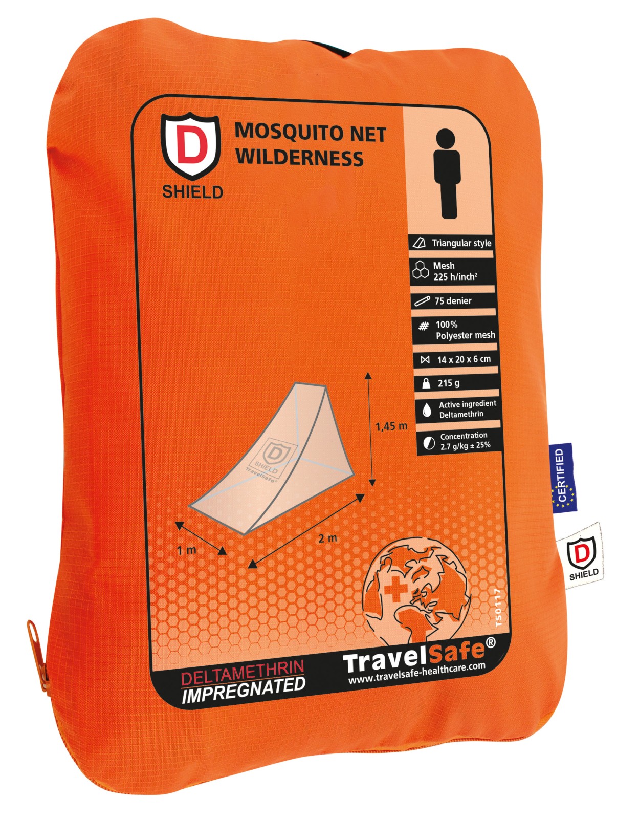 Travelsafe Geïmpregneerde Klamboe Wilderness - 1 Persoons
