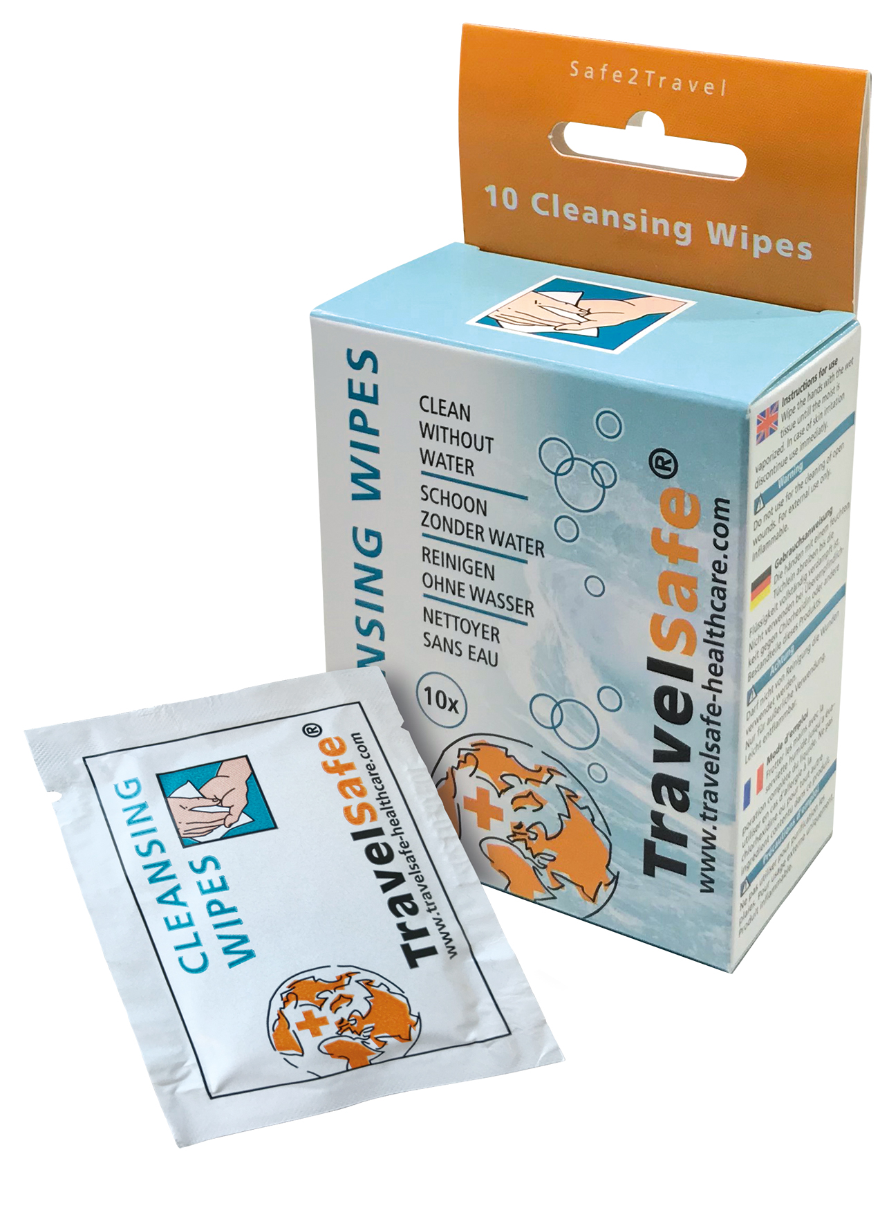 Travelsafe Anti-Bacteriële Cleansing Wipes